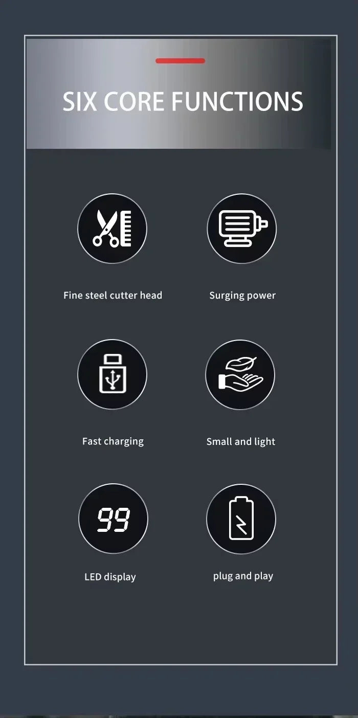 Kemei KM-678 KM-2024 KM-2628 Professional Electric Hair Clippers Beard Clipper Rechargeable Men's Shaver Hair Trimmer Kit