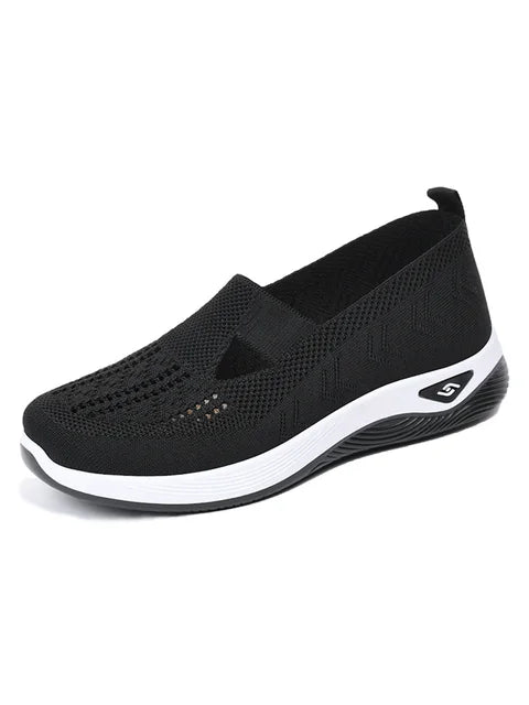 Women's Solid Color Breathable Sneakers, Soft Sole Shoes, Lightweight Shoes, Mesh Casual Shoes 