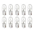 10 Pcs Warm White Auto Halogen Lamp T10 W5W 194 158 12V 5W  Marker Wedge License PlateLight Bulb Instrument Light