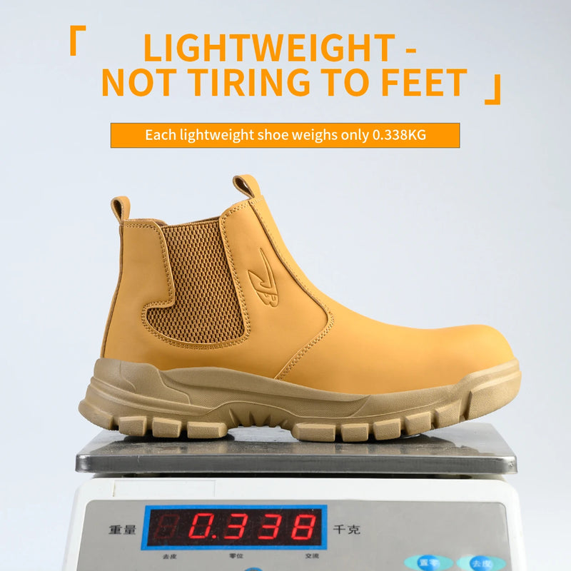 Waterproof Men's Safety Work Boots Steel Toe Shoes Anti Impact And Anti-Puncture Outdoor Adventure Hiking Tactical Boots