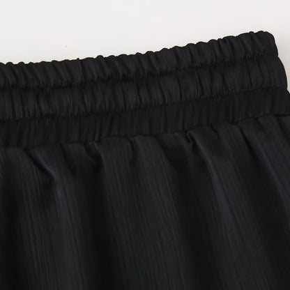 Conjunto de chaqueta y pantalón de traje cruzado con efecto arrugado para mujer, primavera y verano 2024, estilo europeo y americano