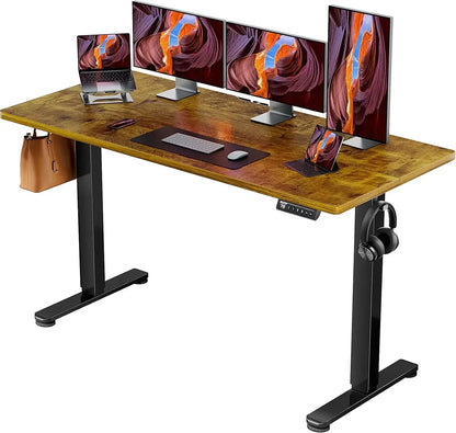 ad Height Adjustable Electric Standing Desk, 55 x 28 Inches Sit Stand up Desk, Memory Computer Home Office Desk