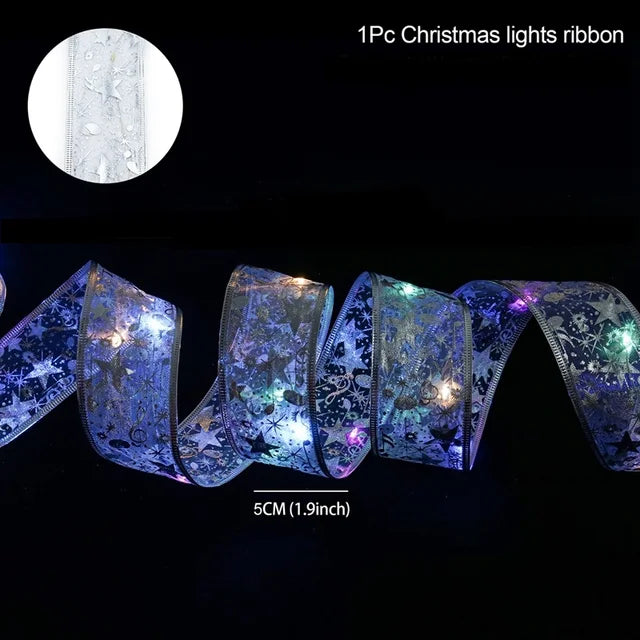Fita de natal luz de fadas corda feliz natal decorações para casa 2024 cristmas ornamento natal navidad presentes ano novo 2025