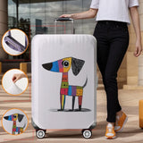 Dog pattern luggage protection cover, suitable for 18-32 inch luggage covers, luggage handle gloves, travel accessories