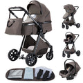 Luxurious Baby Stroller 3 in 1 Portable Travel Baby Carriage Folding Prams High Landscape Aluminum Frame Car for Newborn Baby