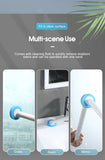 IZEFS Disposable Toilet Brush with Cleaning Solution, Wall-Mounted Bathroom Cleaning Tool with Replaceable Brush Heads, WC Accessories