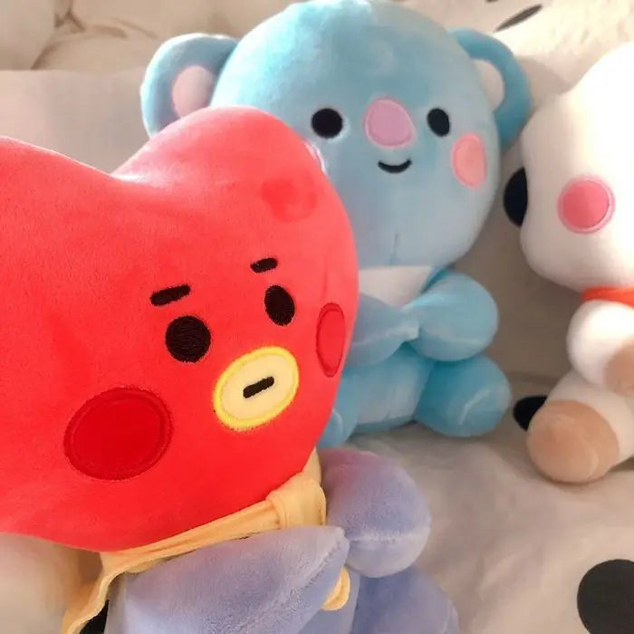 10-12cm Bandai Plush Toy Backpack Korean Bts Kawaii Doll Homecoming Season Dormitory Christmas Gift Birthday Grabbing Doll