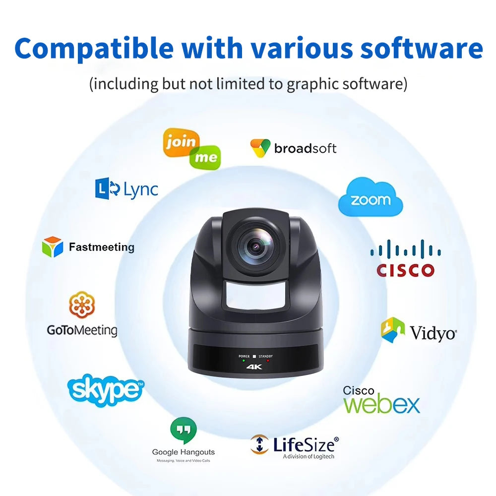 Runpu 4K30fps 20X Optical Zoom AI-Tracking Ptz HDMI Camera LAN POE Live Streaming Broadcast Video Conference System Camera