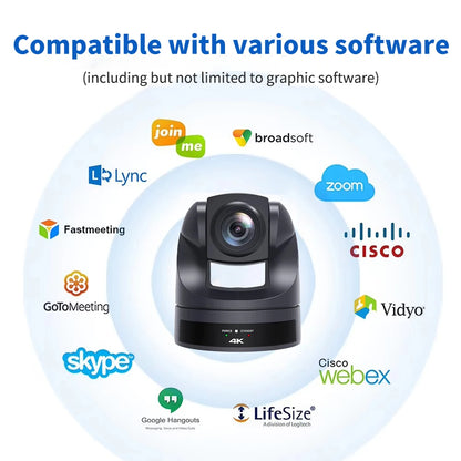Runpu 4K30fps 20X Optical Zoom AI-Tracking Ptz HDMI Camera LAN POE Live Streaming Broadcast Video Conference System Camera