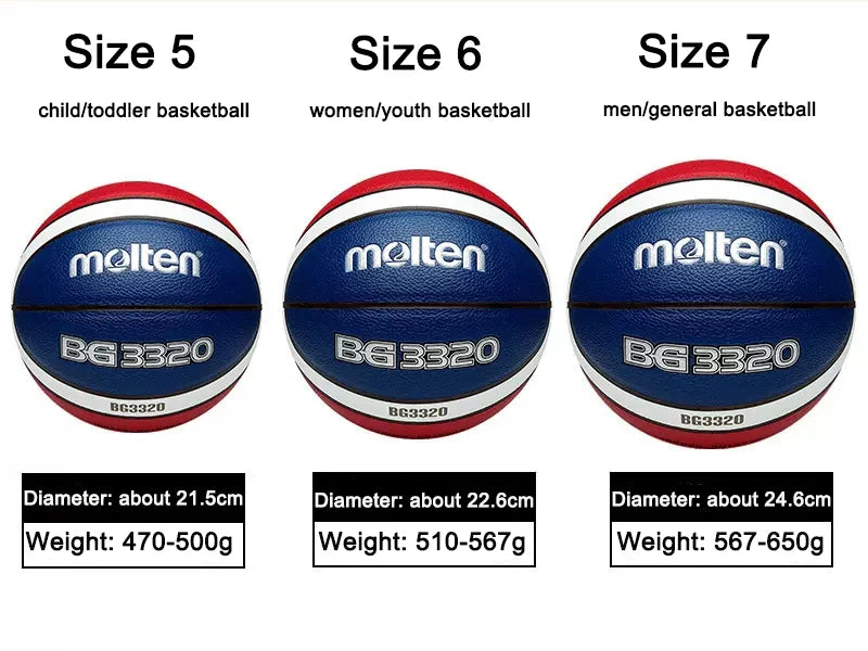 Molten Basketball Balls Official Size 7/6/5 PU Material Indoor Outdoor Street Match Training Game Men Women Child basketbol topu