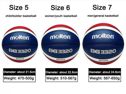 Molten Basketball Balls Official Size 7/6/5 PU Material Indoor Outdoor Street Match Training Game Men Women Child basketbol topu