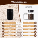 Coffee Beans Vacuum Sealed Jug 304 Stainless Steel Food Keep Fresh Storage Container Kitchen 1200ml Coffee Vacuum Canister