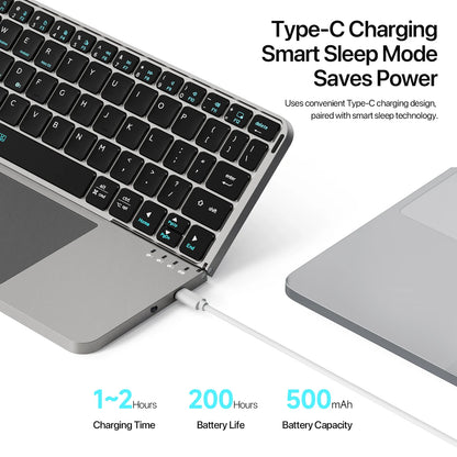 DUX DUCIS Foldable Bluetooth 5.0 Keyboard with Touchpad & Phone Holder For Phones Tablets PC iOS Android Windows Mac