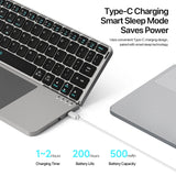 DUX DUCIS Foldable Bluetooth 5.0 Keyboard with Touchpad & Phone Holder For Phones Tablets PC iOS Android Windows Mac