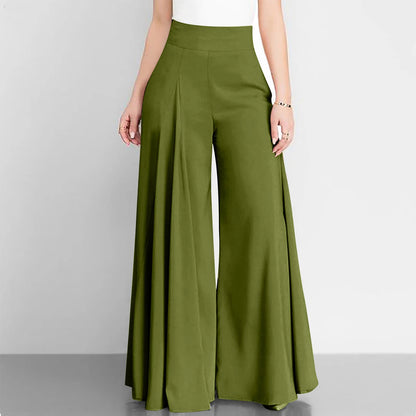Pantalones anchos de cintura alta para mujer, pantalón largo, holgado, informal, elegante, para oficina, primavera y otoño