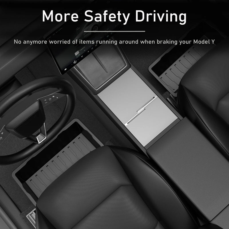 For Tesla New Model Y 2025 Launch Juniper Seat Storage Box Center Console Organizer Bins Front Rear Tray Trash Accessories