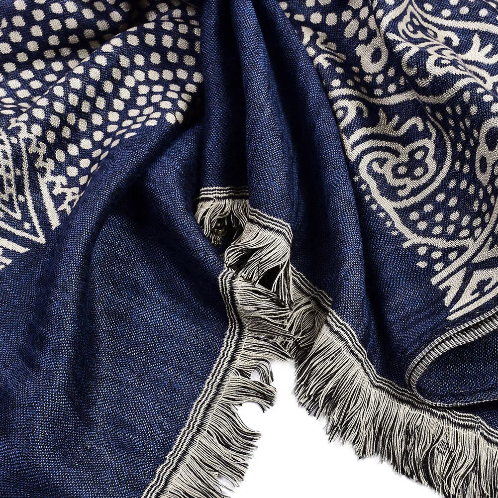 Fashion Men Scarf Cotton Linen Autumn Winter Warm Pashmina Neckerchief Long Soft Stole Bufanda Shawl Casual Men's Shawl Scarves