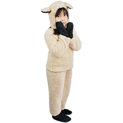 Kids Animal Costumes Lamb Sheep Cosplay Boys Girls Romper For Children Purim Carnival Party Wear ﻿