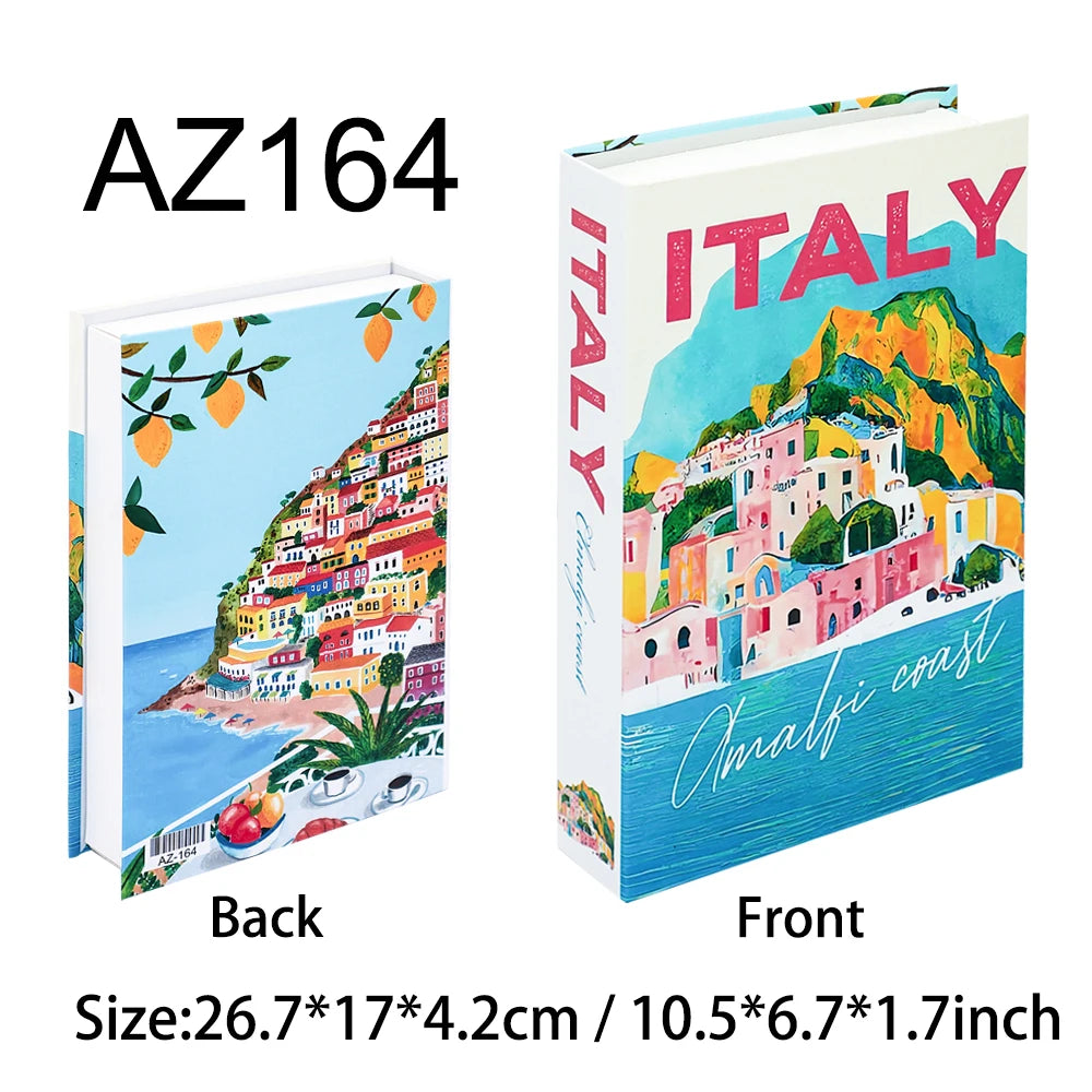 Travel Series Fake Book Decoration Coffee Table Living Room Fashion Fake Book Storage Box Decor Model Room IBIZA CAPRI