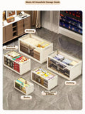 Storage Cabinet Folding Storage Box Home Living Room Toy Cabinet Storage Rack Snack Cabinet Installation-Free Kitchen Storage Cabinet Folding Storage Cabinet Organizer