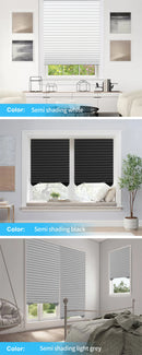 Self-Adhesive Pleated Blind High Shading Non-Woven Window Shade Bathroom Kitchen Balcony Zebra Blackout Curtain