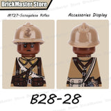 WW2 French Soldier Figure Building Blocks Military War Weapon Medical Officer Army Infantry Warrior Cavalry Gun Bricks Toy Gifts
