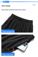 Summer Running Sports Shorts Men Breathable Beach Shorts Ice Silk Comfortable Elastic Waist Fitness Basketball Short Sportswear