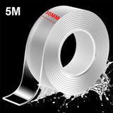 Cinta adhesiva de doble cara nano de 1 m/3 m, transparente, resistente, resistente, multiusos, reutilizable, resistente al agua.