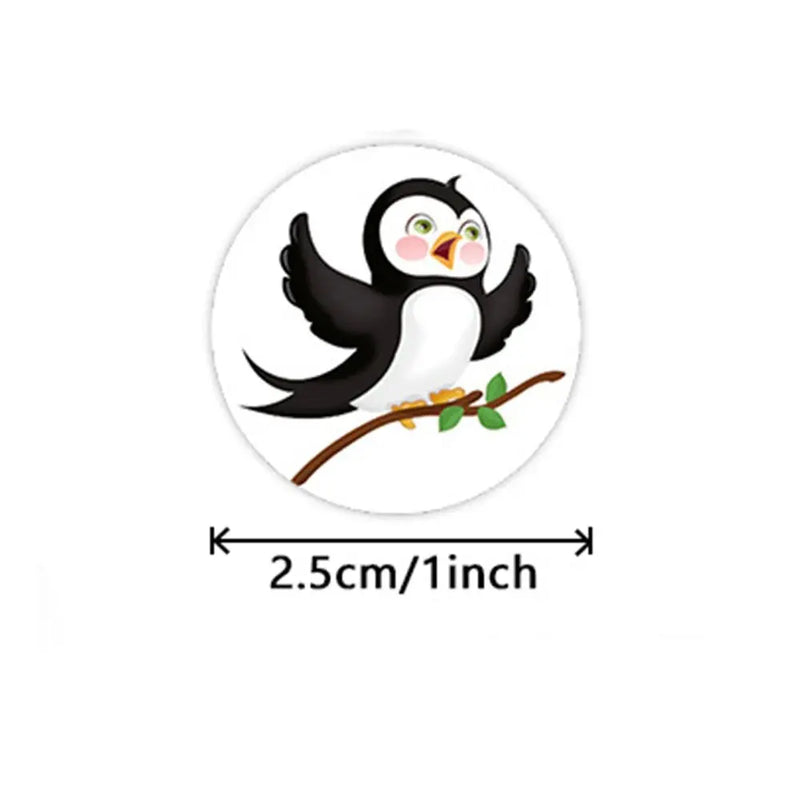 100-500pcs Cartoon Animal Stickers Teacher Reward Stickers for Kids, Party Decoration Sticker for School Classroom Home