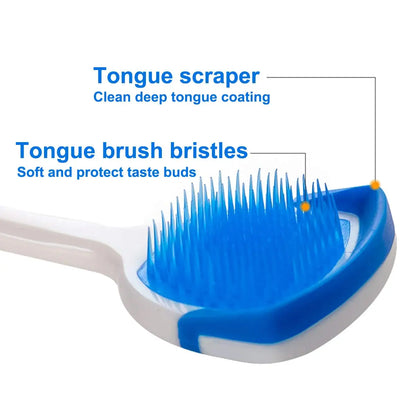 1/4pcs Tongue Cleaners Adult Kids Reusable Silicone Tongue Scraper Brush Washable Tongue Cleaning Tool Fresh Breath Oral Hygiene