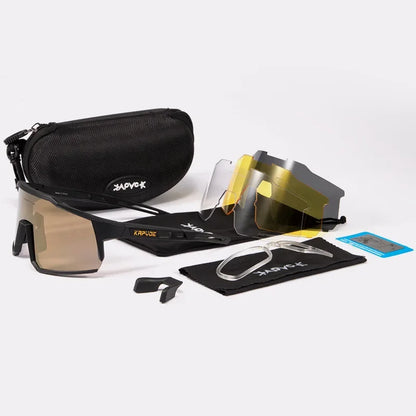 Men Women Polarized 4 Lens Sunglasses Cycling Bike Glasses Bicycle MTB Goggle Outdoor Sport Eyewear Anti-Glare Uv400 Equipment
