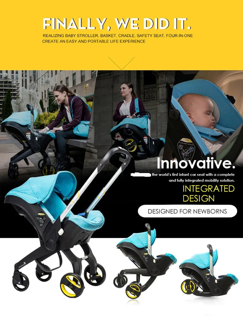 Cochecito de bebé compacto 4 en 1, asiento de coche, cochecito ligero 3 en 1, sistema de viaje todo en uno para recién nacidos, cochecito Doona