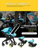 Cochecito de bebé compacto 4 en 1, asiento de coche, cochecito ligero 3 en 1, sistema de viaje todo en uno para recién nacidos, cochecito Doona