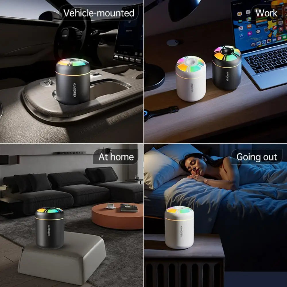 180ML Car Mini Aroma Diffuser Perfume Air Humidifier Essential Oil Purifier Aromatherapy Color Lights For Car Home Bedroom