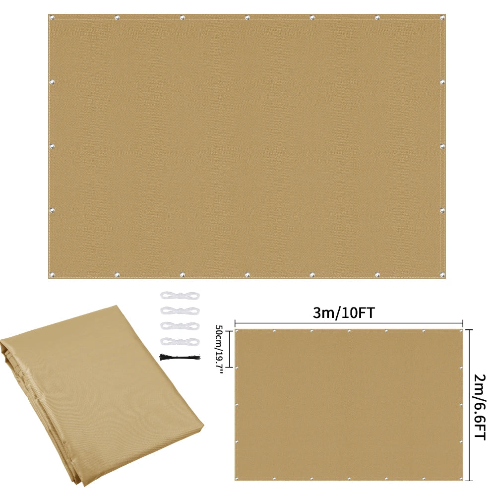 Waterproof Privacy Fence Screen Fence Covering Privacy with Grommets UV Protection Fencing Shade Cover for Outdoor Yard Backyard