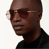 Ollymurs  Frameless Brushed SunglassesDesigner CT0427S CAR Card Home New Men's Comfortable Fashion Anti-ultraviolet Sunglasses