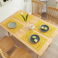 4 Pcs/Set Simple Tableware Mat Rectangle Individual Placemats Heat Insulation Dining Table Mat Table Decoration And Accessories