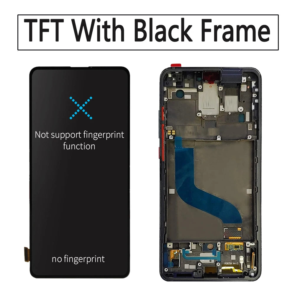 6.53" AMOLED For Xiaomi MI 9T Pro/MI 9T LCD Display Touch Screen Digitizer Assembly With Frame for Xiaomi Redmi K20 Pro /K20 LCD