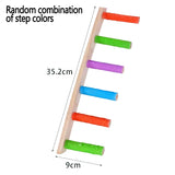 4/6/8 Step Bird Climbing Ladder Parrot Toy Ladder Bird Interaction Fun Climbing Toys Wooden Exercise Rack