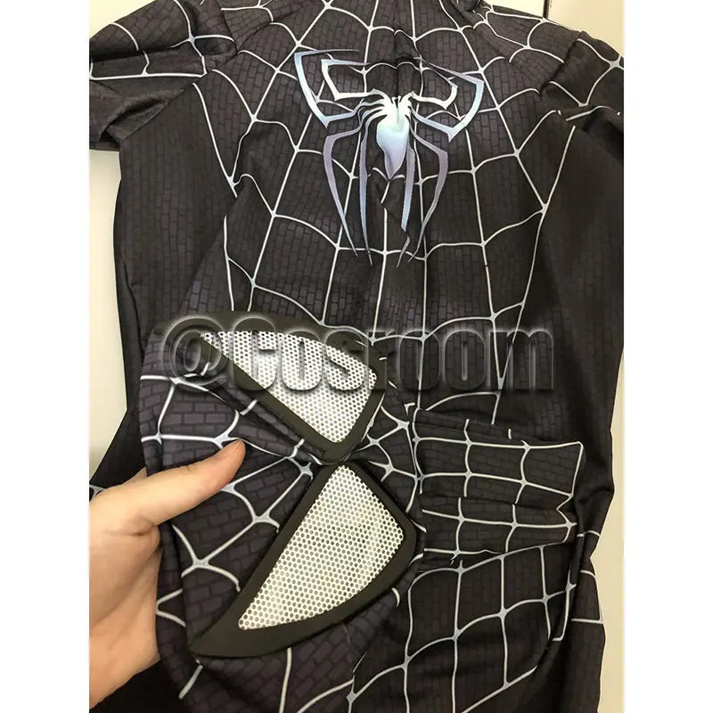 Tobey Maguire Spiderman Costume Black/Red Raimi Spider Man Cosplay Superhero Zentai Suit Halloween Costumes for Adults