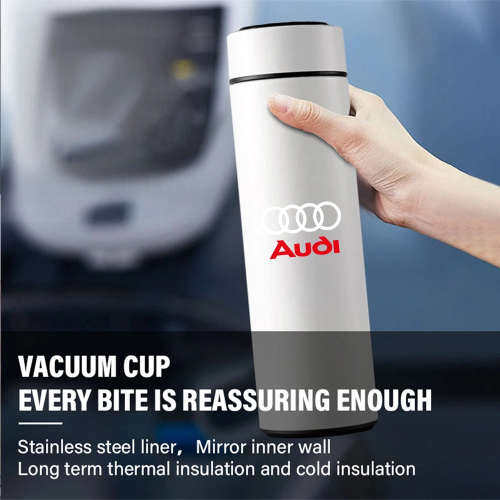 1pc Thermos Bottle Smart Cup With Temperature Display 304 Stainless Steel Vacuum Insulated Intelligent Cup For Audi S Line A1 A2