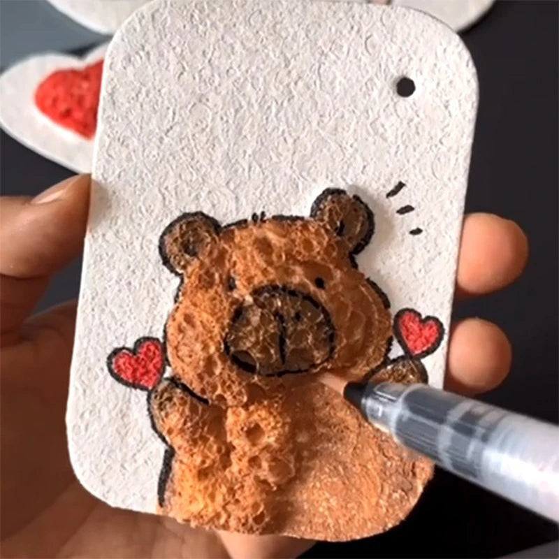 Magic Puffy Paint, 3D Drawing Magic Canvas Sponge, Texture Painting Kit, DIY Bubble Drawing Pens Art Supplies Crafts For Kids