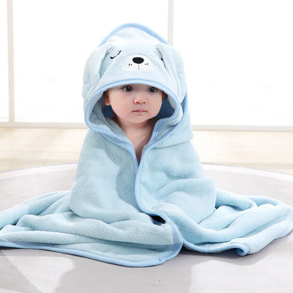 Toallas de baño con dibujos de animales para bebés, suaves y con capucha para recién nacidos, bata de baño para niños pequeños, cálida manta para dormir para niños y niñas.
