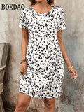 Summer Short Sleeve Loose A-Line Dresses Fashion Geometric Stripes 3D Print Dress Casual Loose Plus Size Mini Dress 9XL Clothing