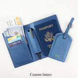 Personalized Initials Luggage Tag Custom Letters Men Women Suitcase Name Tag PU Airplane Labels Engrave Logo Travel Accessories
