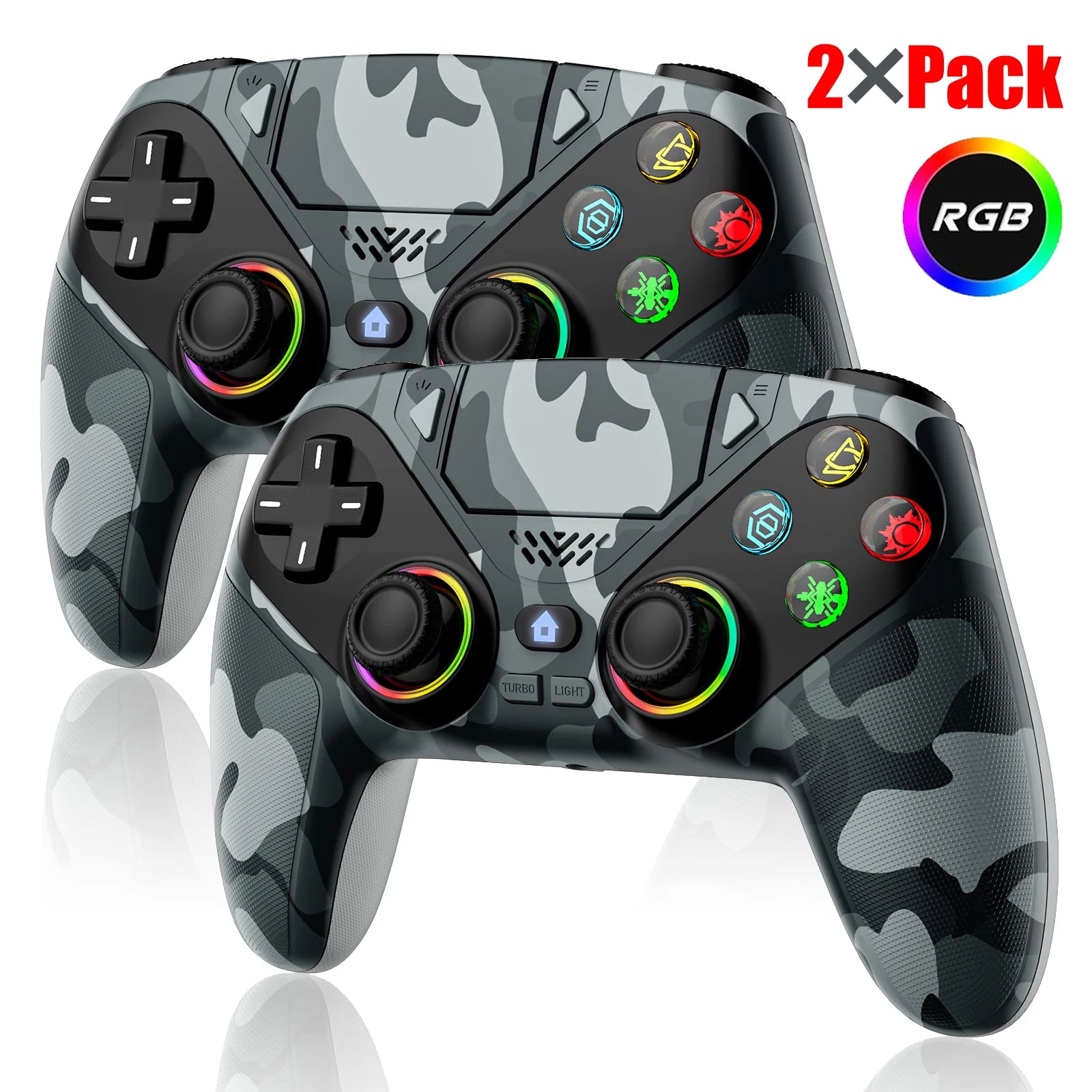 Controller For Playstation 5 PS5/PS5 Pro/Slim/PC Gamepads W/Hall Effect RGB Wireless Game Control Joystick Marco/Turbo Program