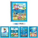 1pc Reusable Water Drawing Book Magic Water Book Mess-Free Magic Painting Pad with Refillable Water Pen Learning  Education Toy