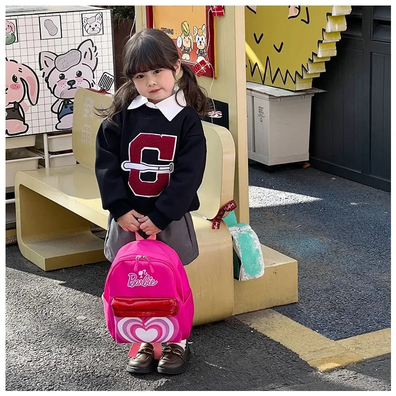 Kawaii Barbie Cartoon Anime Fashion Backpack Girl Barbie Princess Backpack Cute Kindergarten Kids Schoolbag Gift Toys