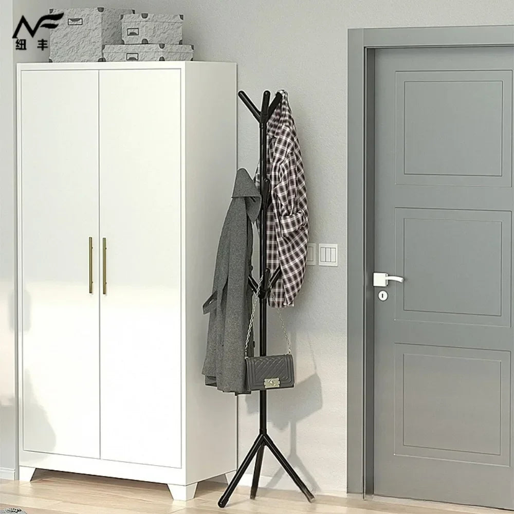 2025 New Standing Coat Rack Hook Household Clothes Hanger Floor Standing Bedroom Clothing Storage Rack Save Space Clothing Racks