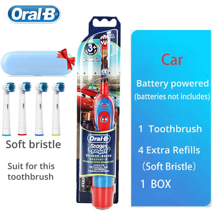 Oral B Electric Toothbrush for Kids Rotation Clean Teeth for Kids 3+ Soft Bristle for Child Waterproof Toothbrush